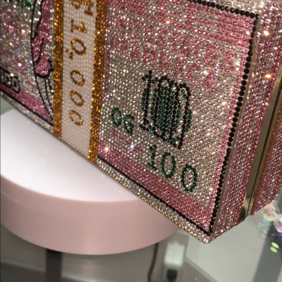 PINK CRYSTAL MONEY BAG - Picture 4 of 4